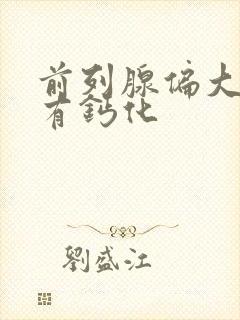 前列腺偏大并伴有钙化