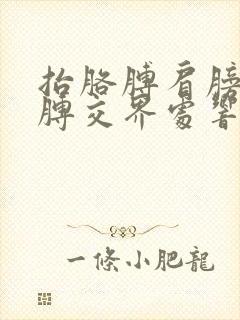 抬胳膊肩膀与胳膊交界处响