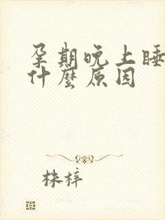 孕期晚上睡不着什么原因