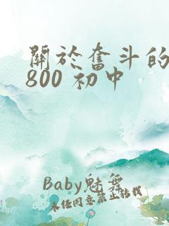 关于奋斗的作文800 初中