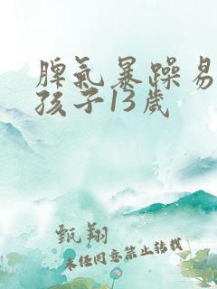 脾气暴躁易怒的孩子13岁