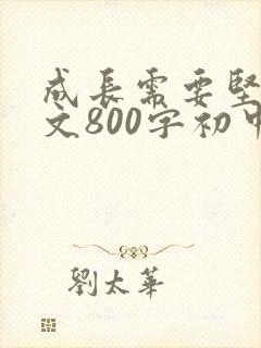 成长需要坚持作文800字初中