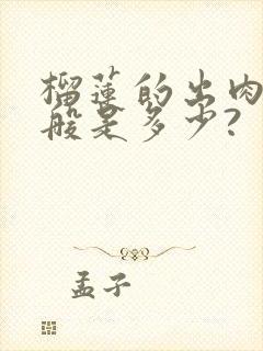 榴莲的出肉率一般是多少?