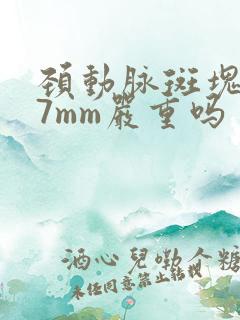 颈动脉斑块1.7mm严重吗