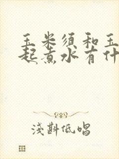 玉米须和玉米一起煮水有什么功效