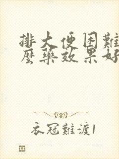 排大便困难吃什么药效果好