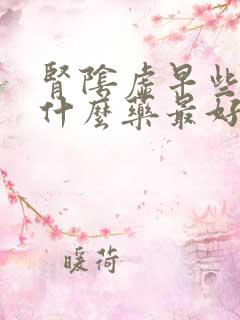 肾阴虚早些泄吃什么药最好