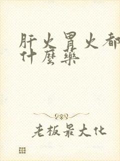 肝火胃火都有吃什么药