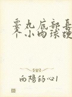 睾丸底部长了一个小肉球硬硬的