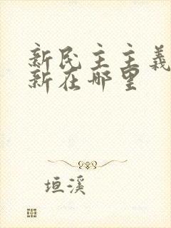 新民主主义革命新在哪里