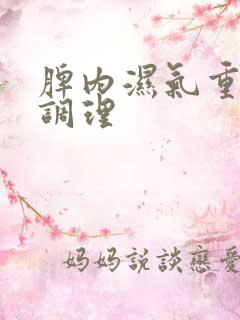 脾内湿气重怎么调理