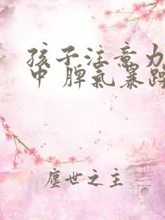 孩子注意力不集中 脾气暴躁易怒