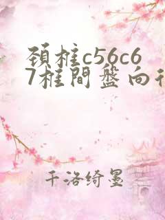 颈椎c56c67椎间盘向后突出