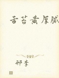 舌苔黄厚腻口苦