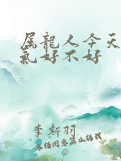 属龙人今天的运气好不好