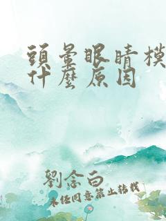 头晕眼睛模糊是什么原因