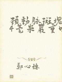 颈动脉斑块1.4毫米严重吗