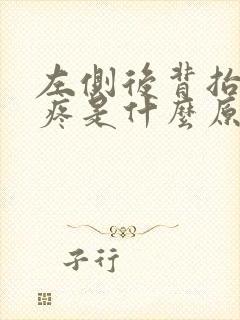 左侧后背抬胳膊疼是什么原因