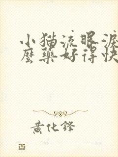 小猫流眼泪吃什么药好得快