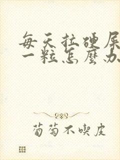 每天拉硬屎一粒一粒怎么办