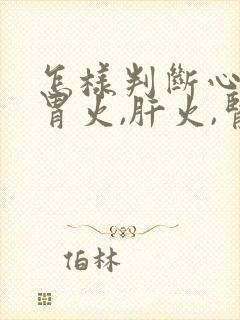 怎样判断心火,胃火,肝火,肾火和肺火