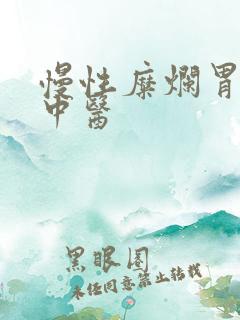 慢性糜烂胃炎 中医