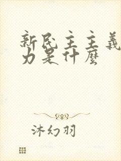 新民主主义的动力是什么