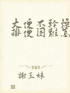 大便不干燥就是排便困难怎么办