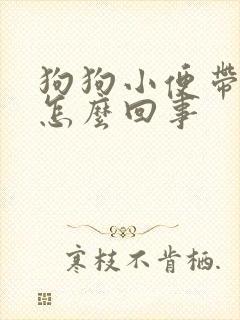 狗狗小便带血块怎么回事