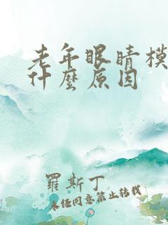 老年眼睛模糊是什么原因