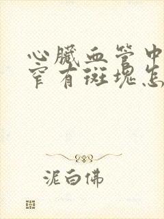 心脏血管中度狭窄有斑块怎么消