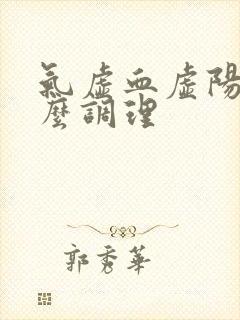 气虚血虚阳虚怎么调理