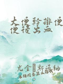 大便干排便困难便后出血