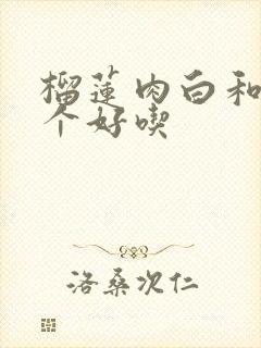 榴莲肉白和黄哪个好吃