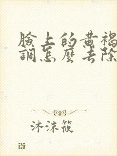 脸上的黄褐斑内调怎么去除