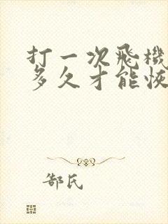 打一次飞机需要多久才能恢复