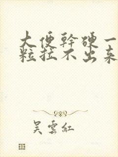 大便干硬一粒一粒拉不出来