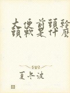 大便前头干硬后头软是什么原因