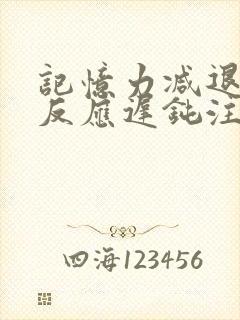 记忆力减退大脑反应迟钝注意力不集中