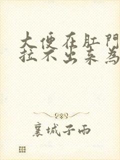 大便在肛门口就拉不出来为什么