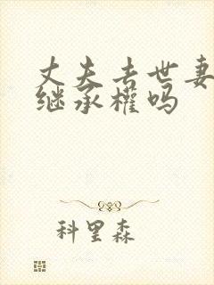 丈夫去世妻子有继承权吗