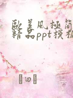 欧美风极简商务精品ppt模板