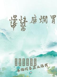 慢性糜烂胃炎 中医