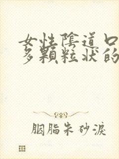 女性阴道口有很多颗粒状的小疙瘩