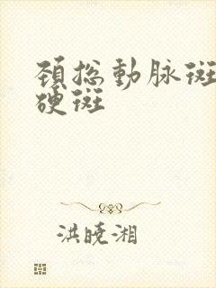 颈总动脉斑块 硬斑