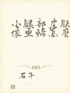 小腿部皮肤干燥像鱼鳞怎么治