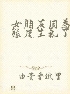 女朋友因为我的态度生气了怎么办