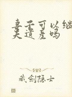 妻子可以继承丈夫遗产吗