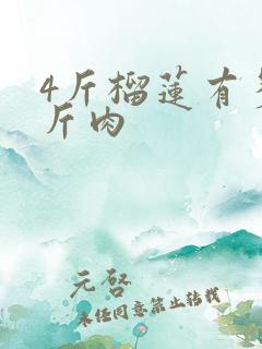 4斤榴莲有多少斤肉