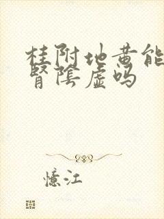 桂附地黄能治疗肾阴虚吗